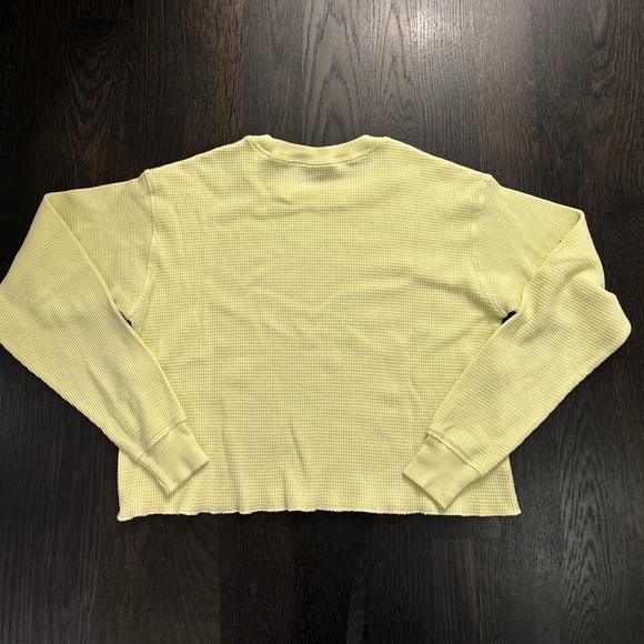 Aritzia Waffle Sweaters XXS - Orange and Yellow Waffle Crop. Selling as a set. - Picture 4 of 4